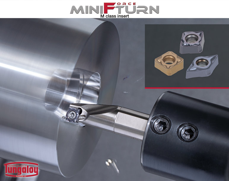 Tungaloy’s MiniForce-Turn Offers M-Class Tolerance Inserts
